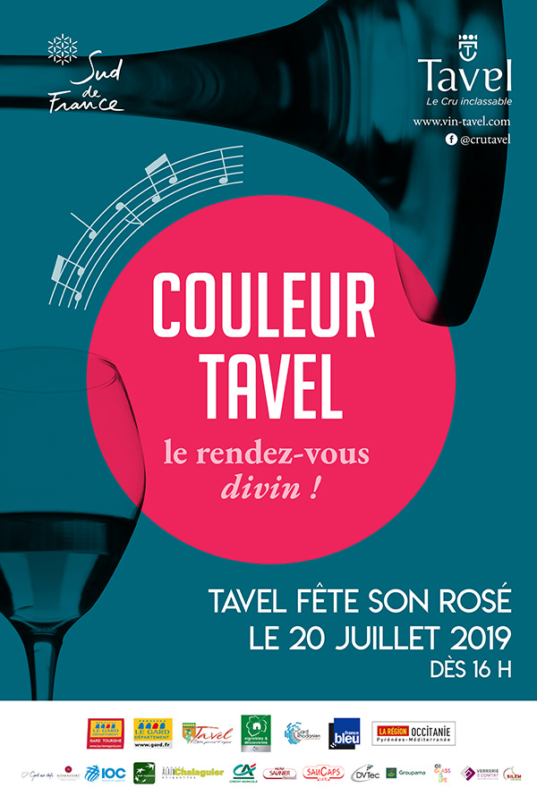 Affiche Couleur Tavel 2019 - Samedi 20 juillet 2019